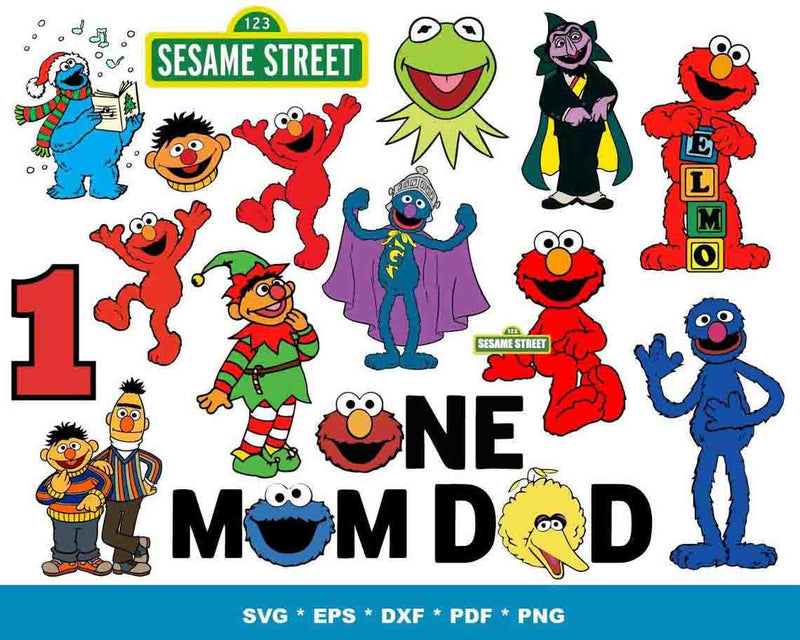 1200+ Sesame Street SVG Bundle