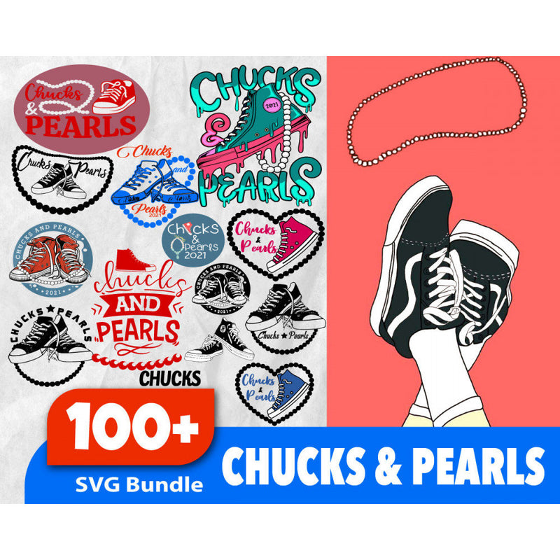 100+ Chucks & pearls svg png bundle