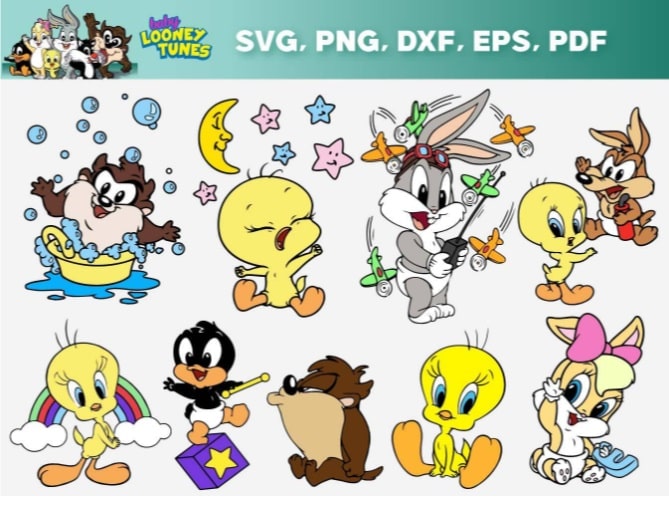 80+ Looney Tunes SVG Bundle