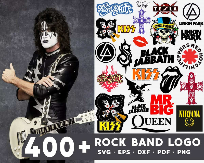 400+ Rock Band SVG Bundle V2