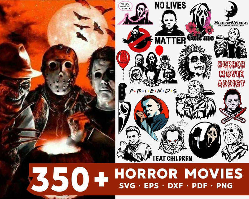 350+ Horror Movies SVG Bundle V1