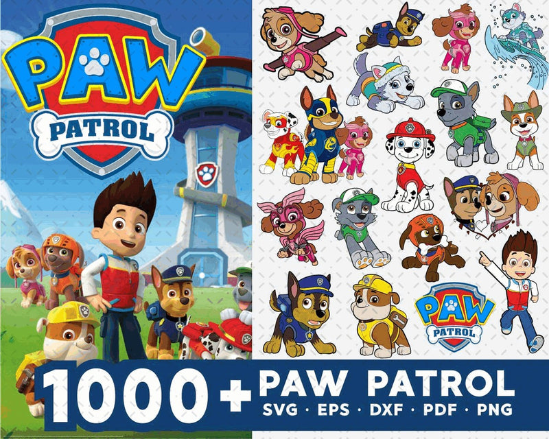 1000+ Paw Patrol SVG Bundle V2