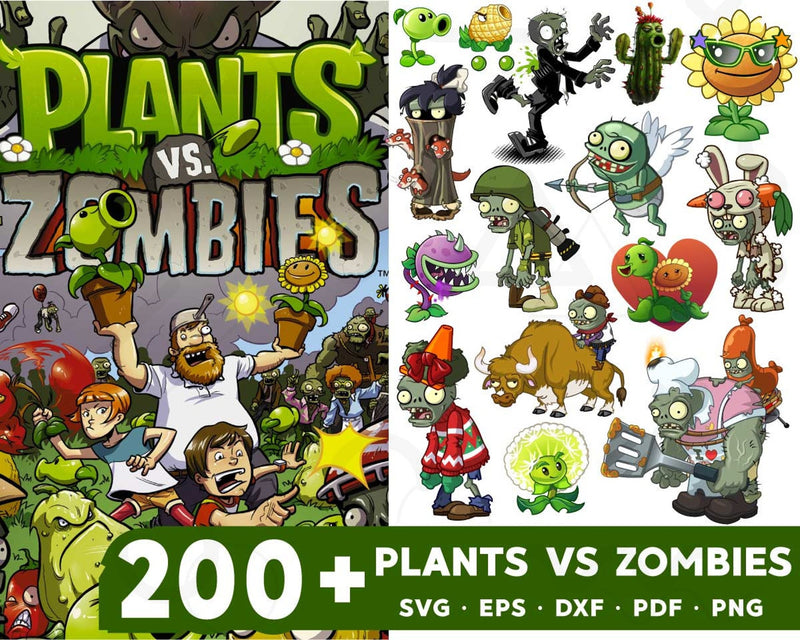 200+ Plants vs Zombies Svg Bundle