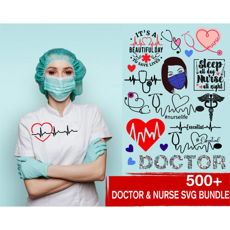 500+ Doctor and nurse svg bundle