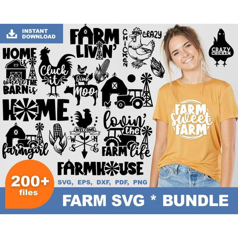 200+ FARM SVG BUNDLE