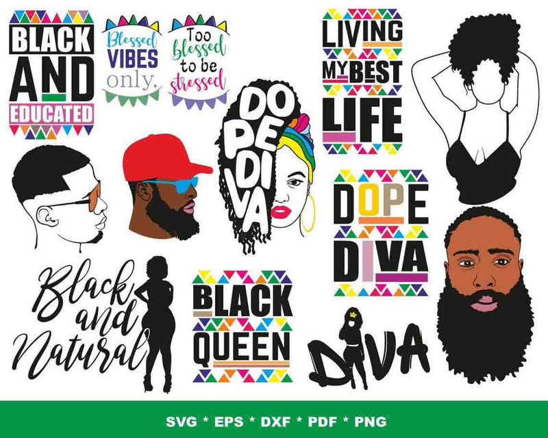 1000+ Afro Man SVG Bundle