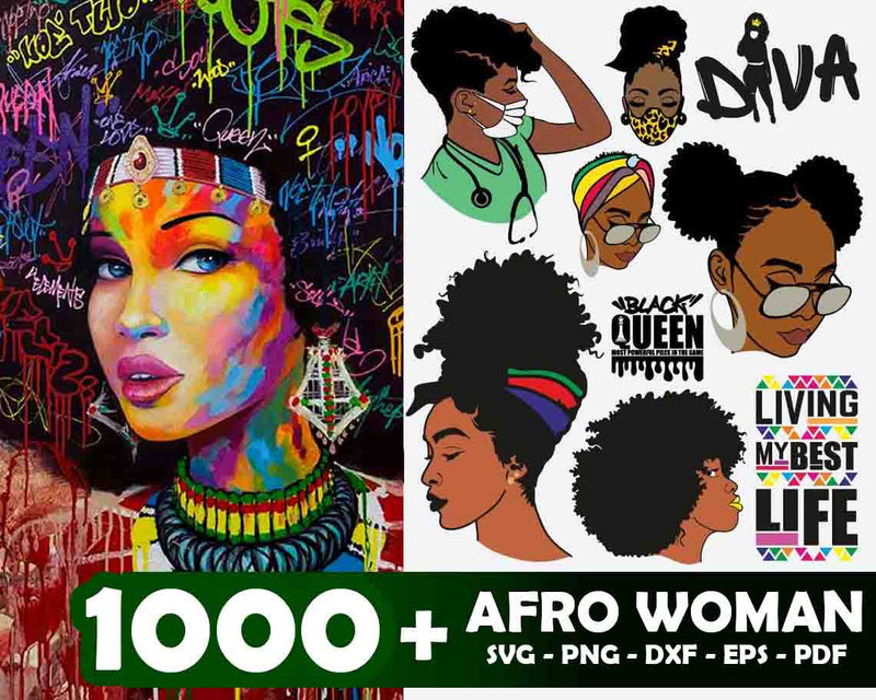 1000+ Afro Women SVG Bundle