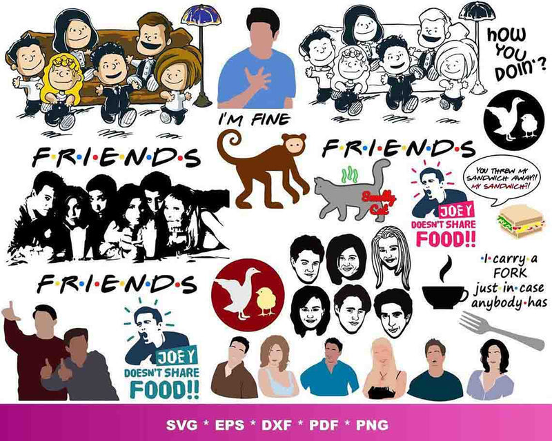 1000+ Friends TV Show SVG Bundle