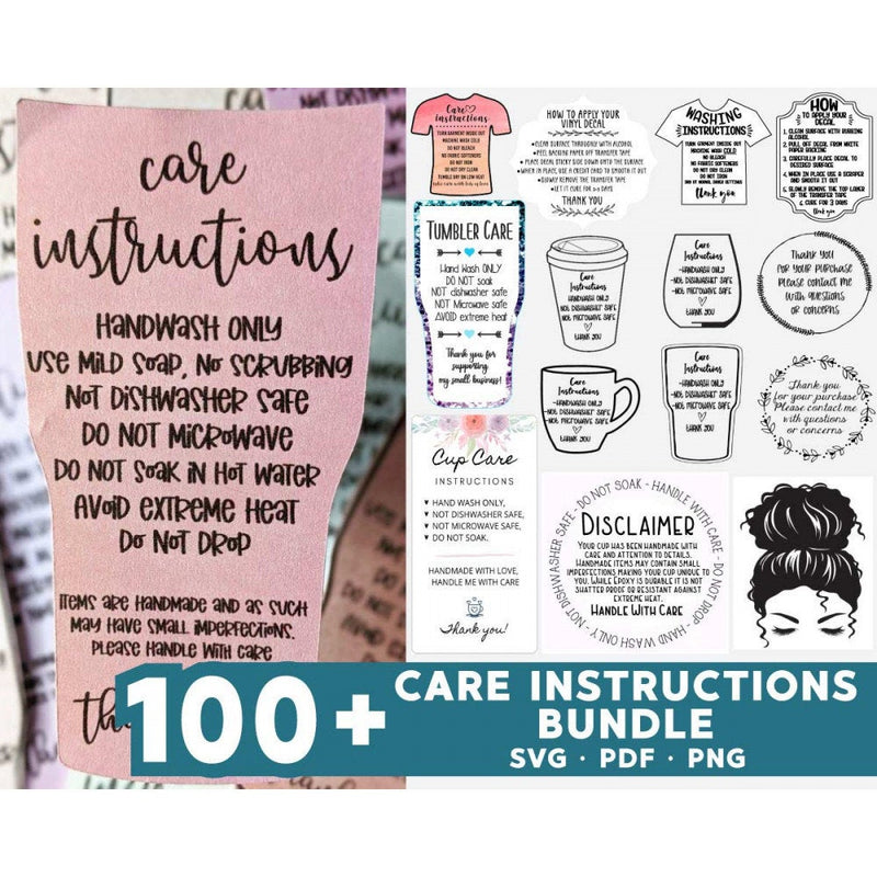 100+ Care instructions svg bundle