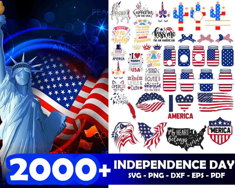 2000+ Independence Day SVG Bundle