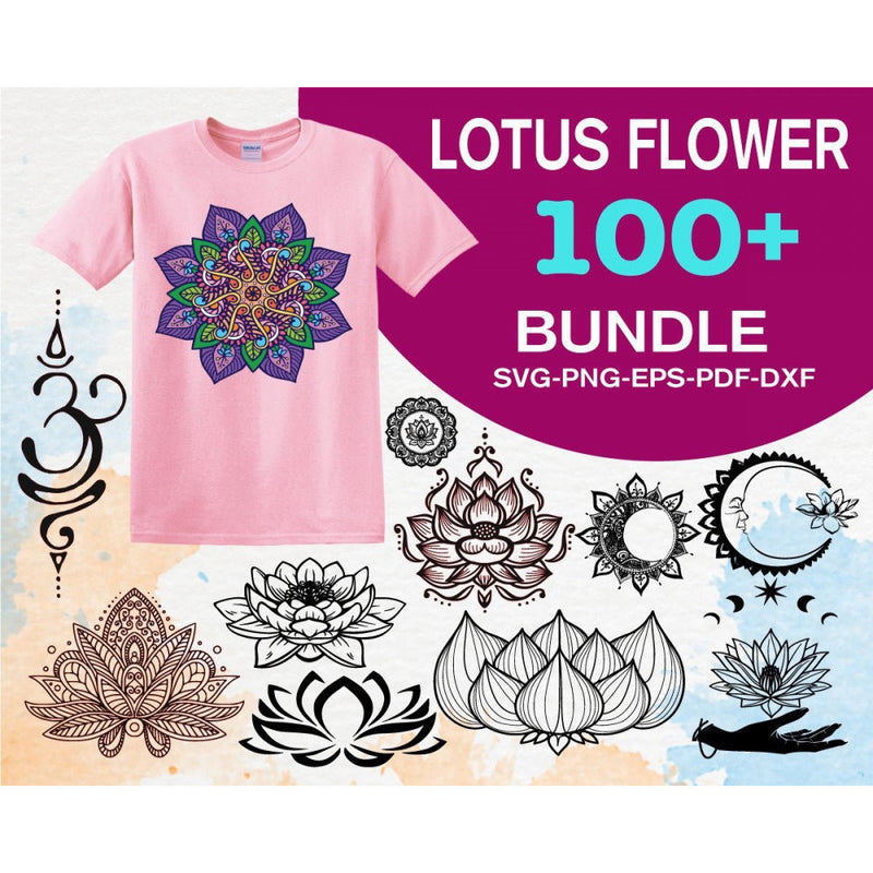 100+ Lotus flower svg bundle