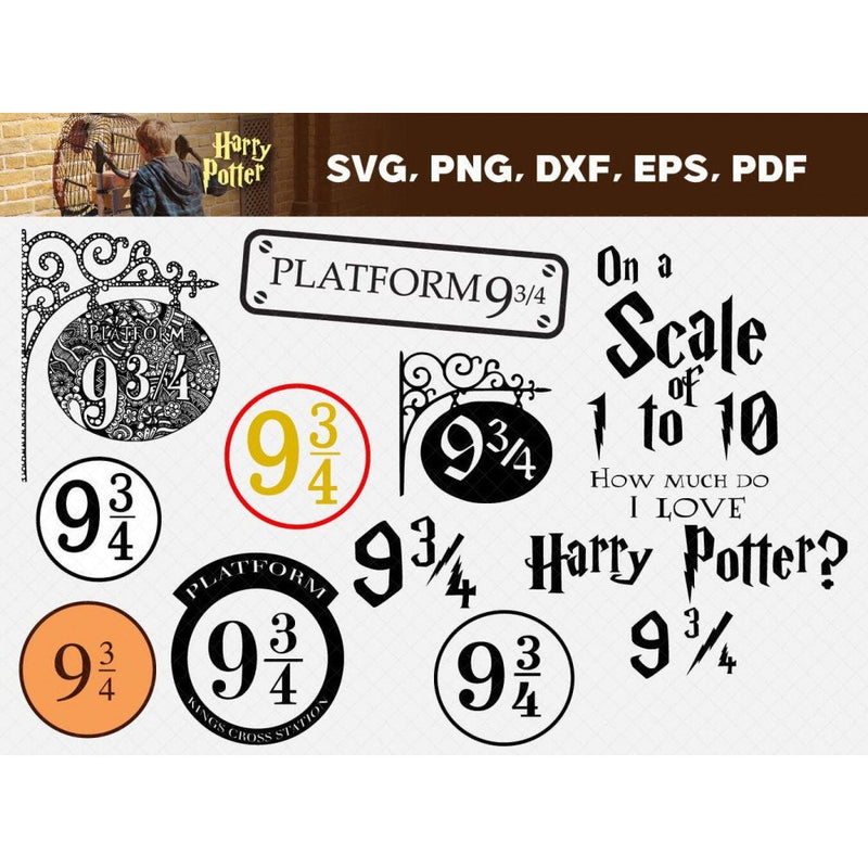16+ Harry potter platform svg bundle