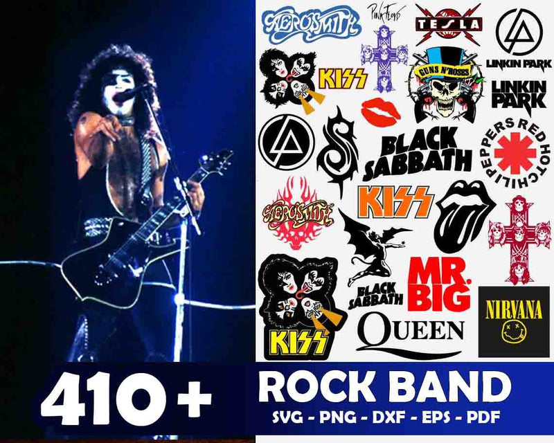 410+ Rock Band SVG Bundle V3