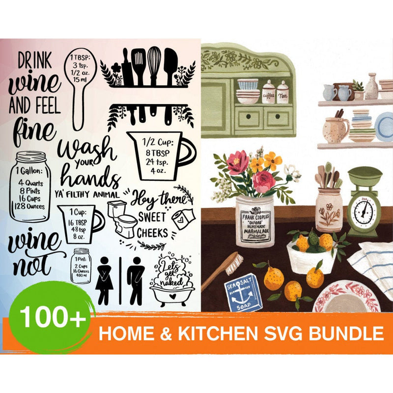 100+ Home and kitchen svg bundle