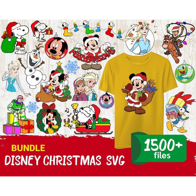 1500+ Disney christmas svg mega bundle