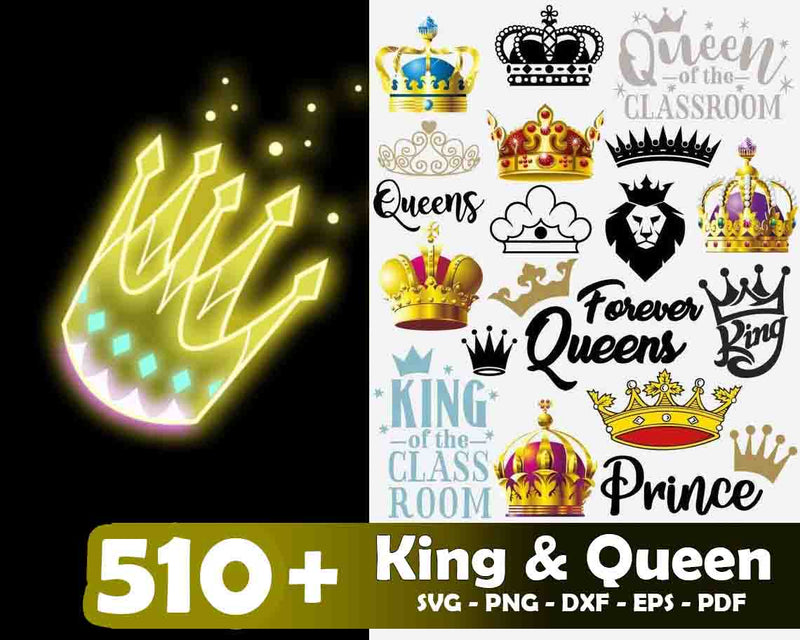 510+ King And Queen SVG Bundle