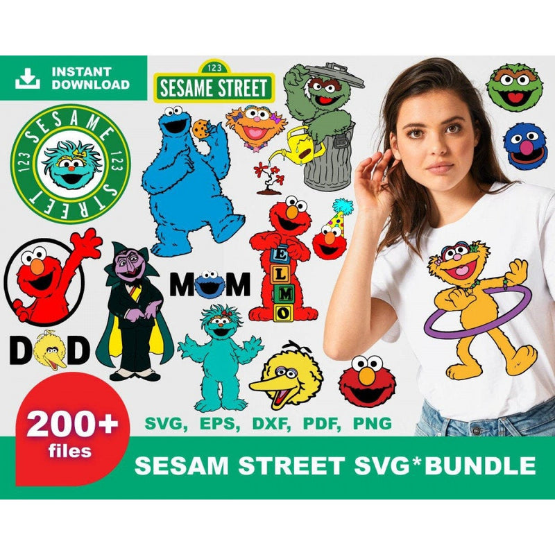 200+ Sesam street svg bundle