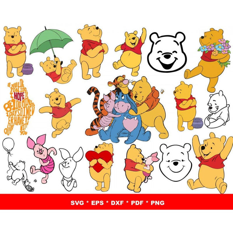 1500+ Winnie the pooh svg bundle