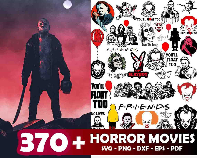 370+ Horror Movies SVG Bundle V2