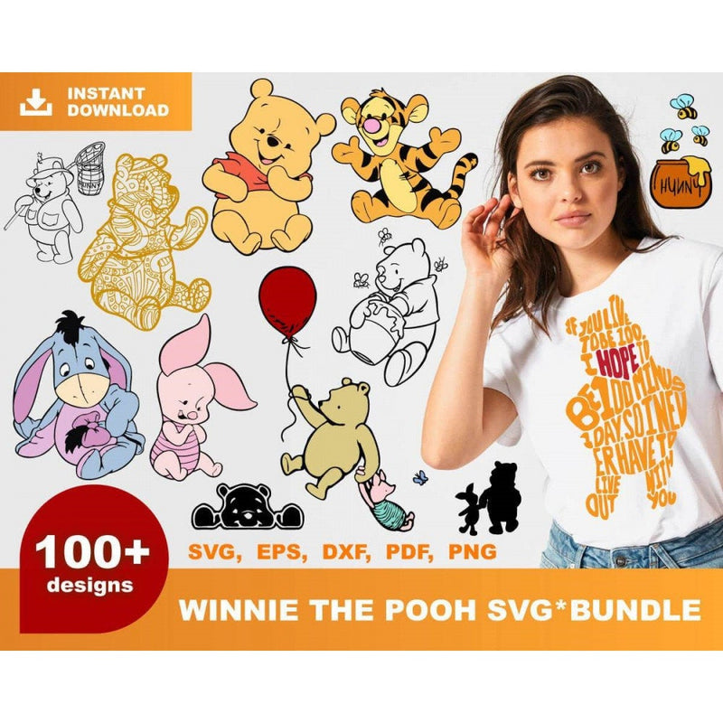 100+ Winnie the pooh svg bundle