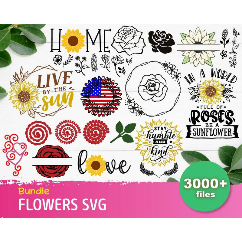3000+ FLOWERS SVG BUNDLE