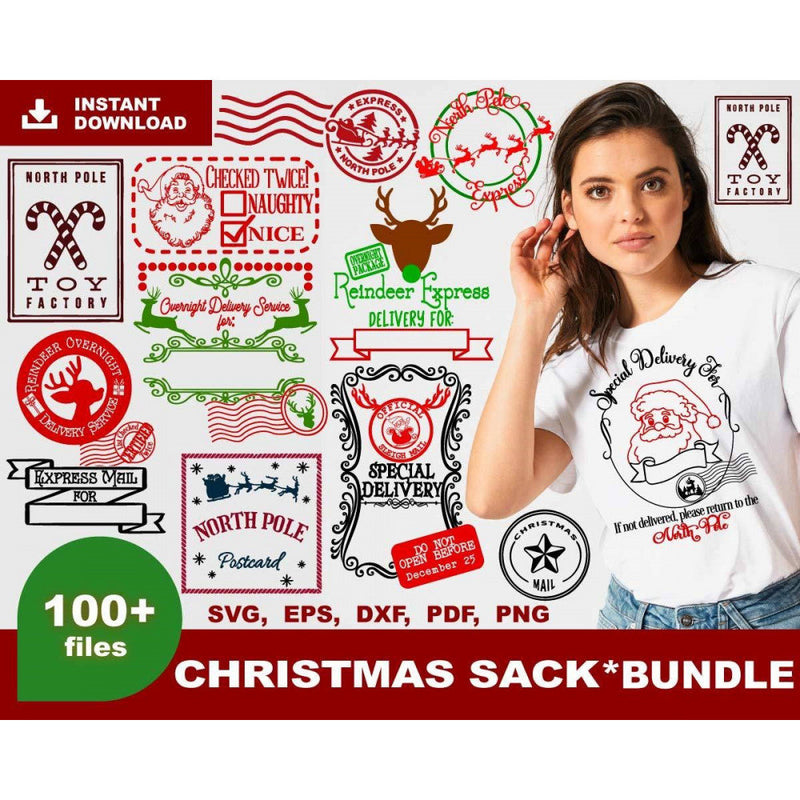 100+ Santa sack svg bundle