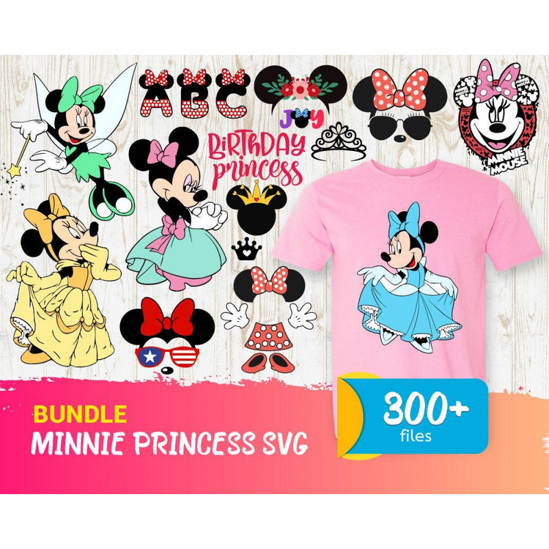 300+ Minnie princess svg bundle