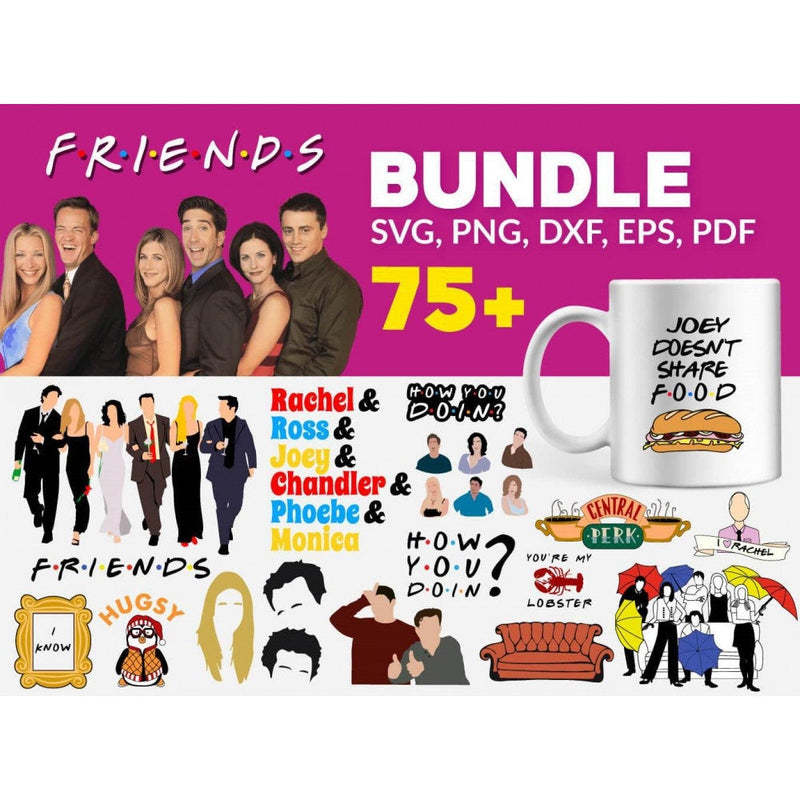 75+ Friends tv show svg bundle
