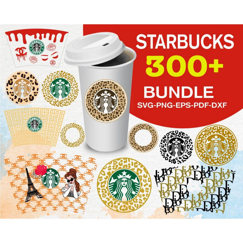 300+ Starbucks wrap luxury svg bundle