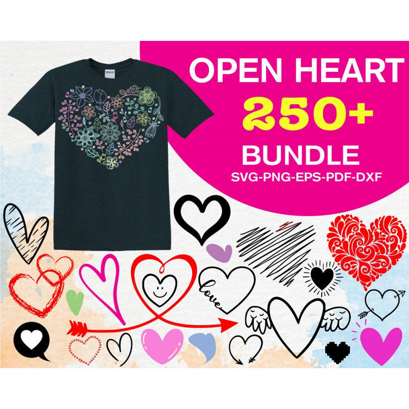 250+ Open heart svg bundle