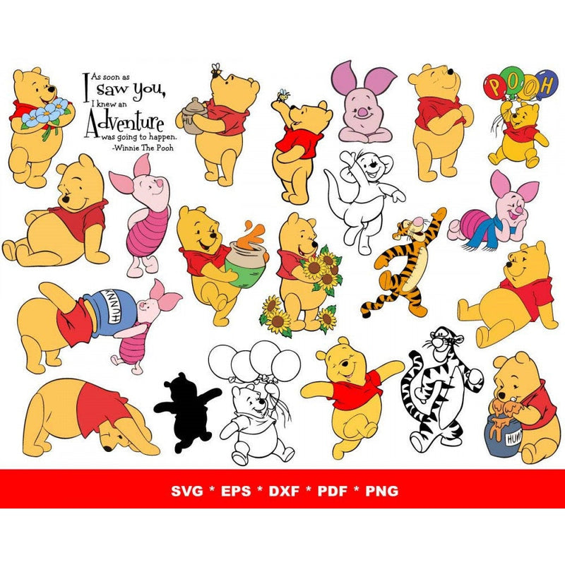 1500+ Winnie the pooh svg bundle