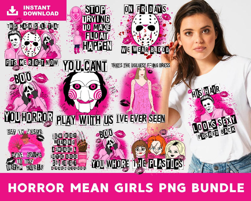 Horror mean girls PNG Bundle Ghost face,